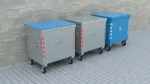 1100L metal çöp konteyner