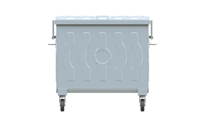 770L damperli metal çöp konteyner