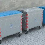 770L damperli metal çöp konteyner